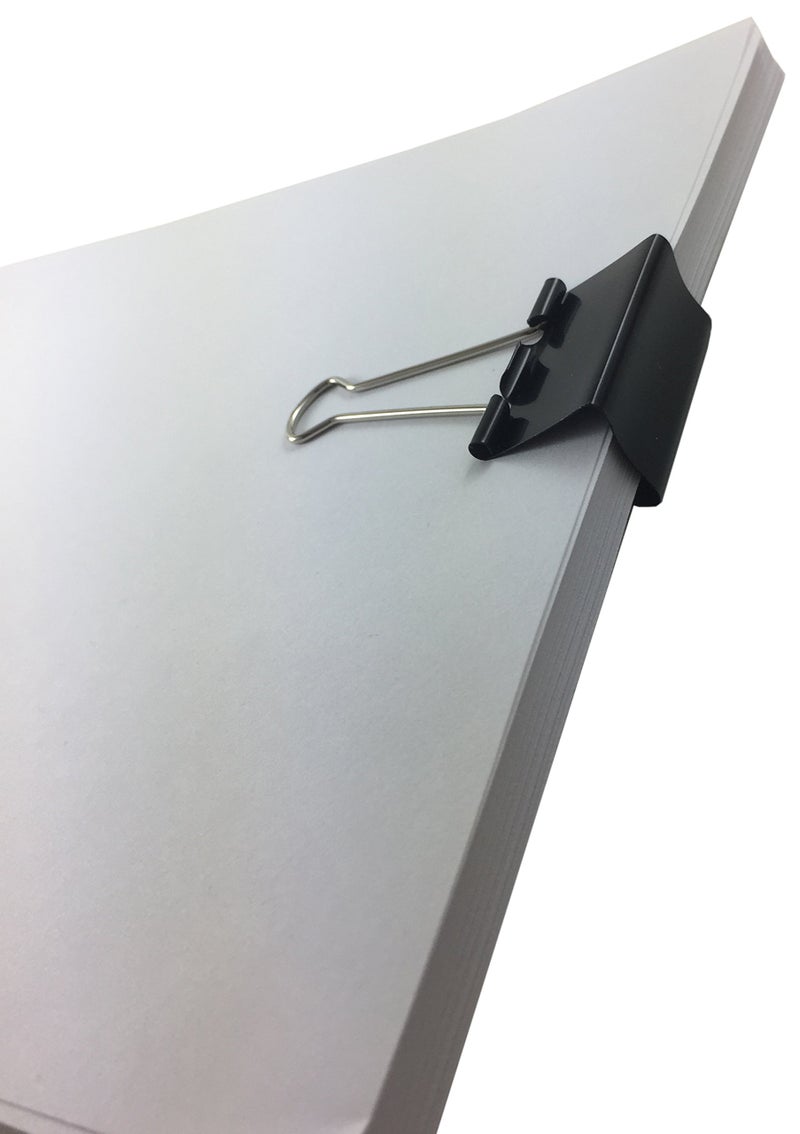 Clipco Binder Clips Medium 1.25-Inch Black 96-Pack - Image 3